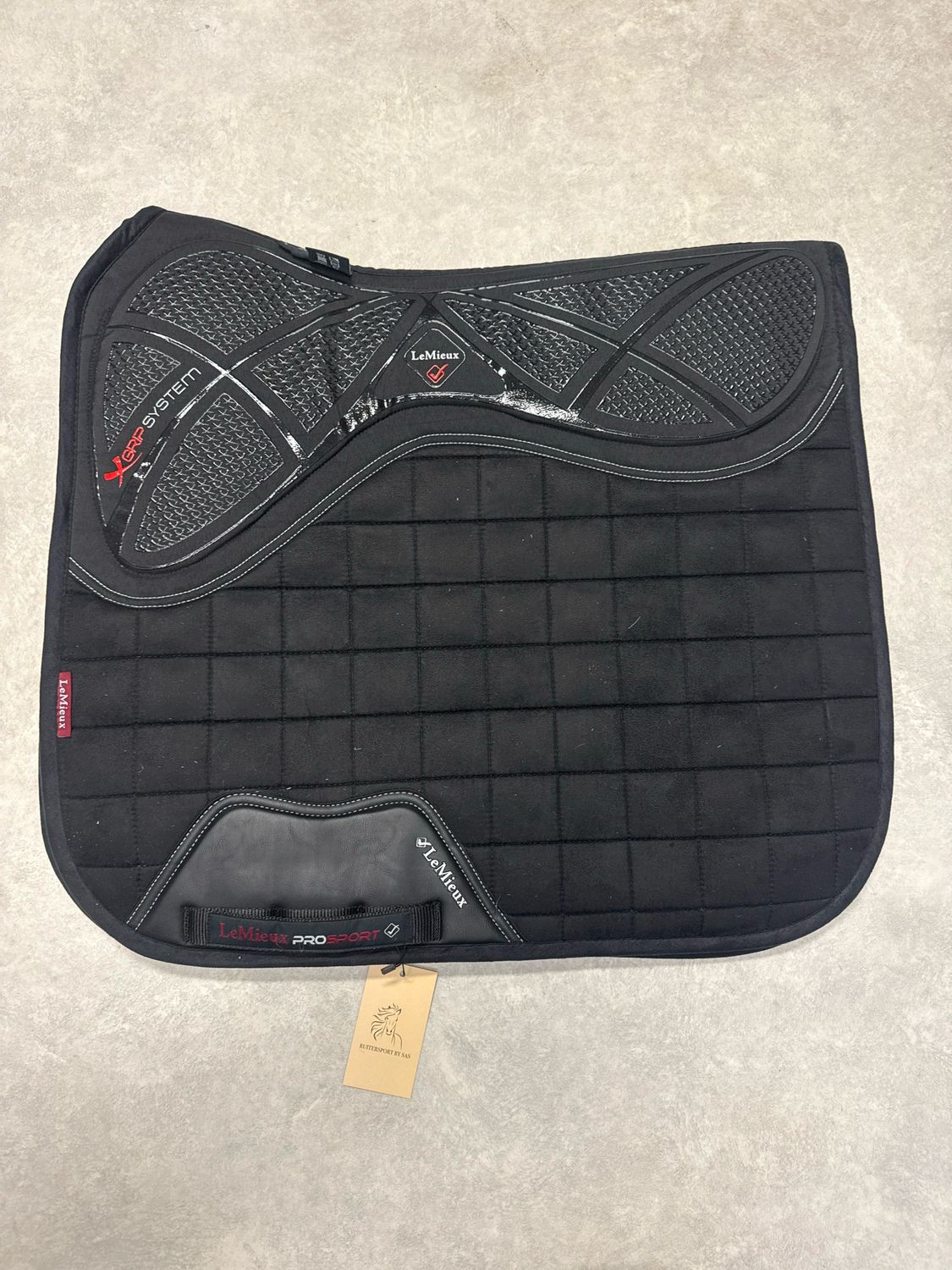 Lemieux X Grip twin sided dekje zwart full dressuur