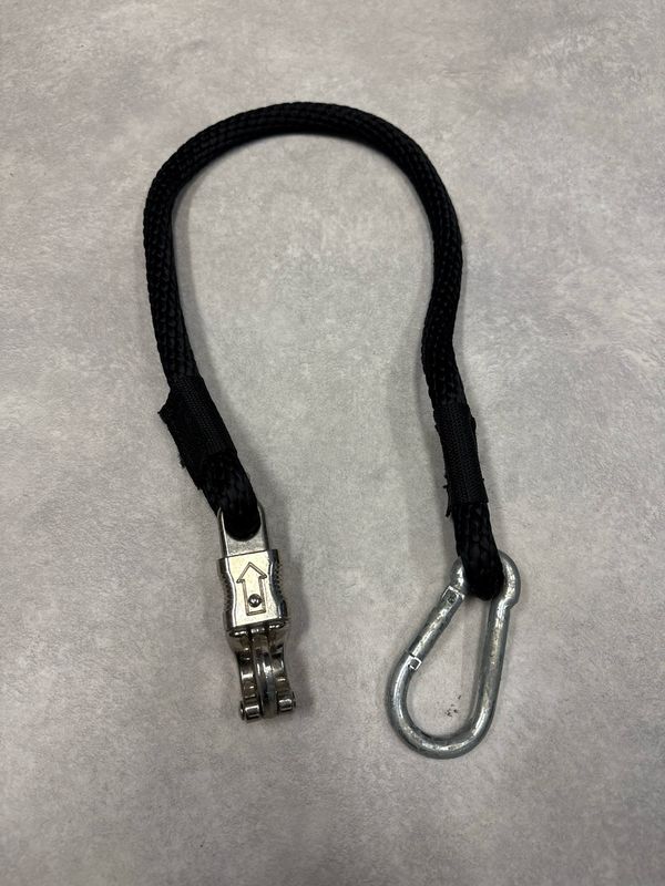 Vastzetlijn paniekhaak zwart Vastzetlijn paniekhaak zwart