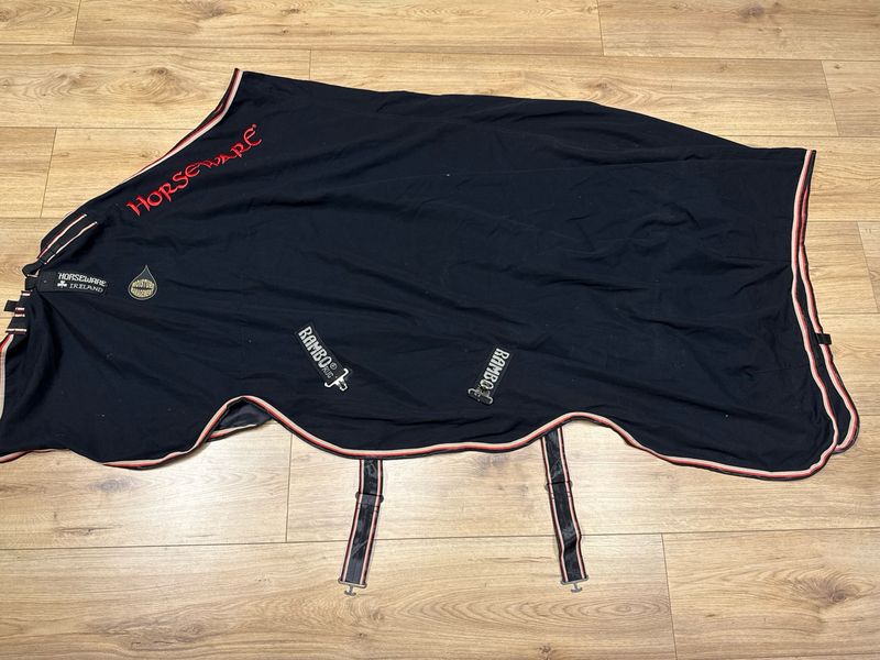Horseware Rambo helix katoenen deken zwart 191 Horseware Rambo helix katoenen deken zwart 191