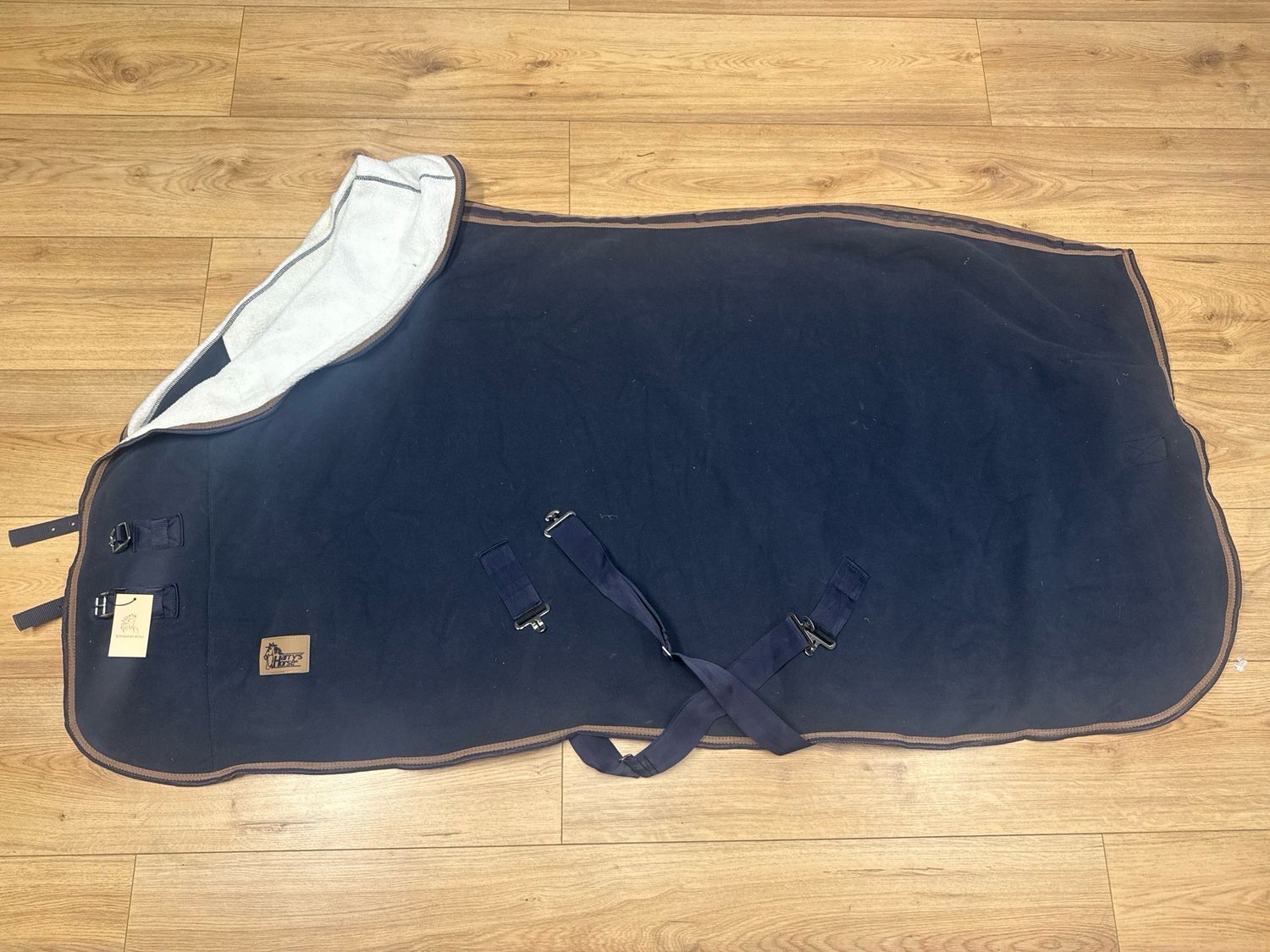 Harry’s horse teddy fleecedeken blauw 185