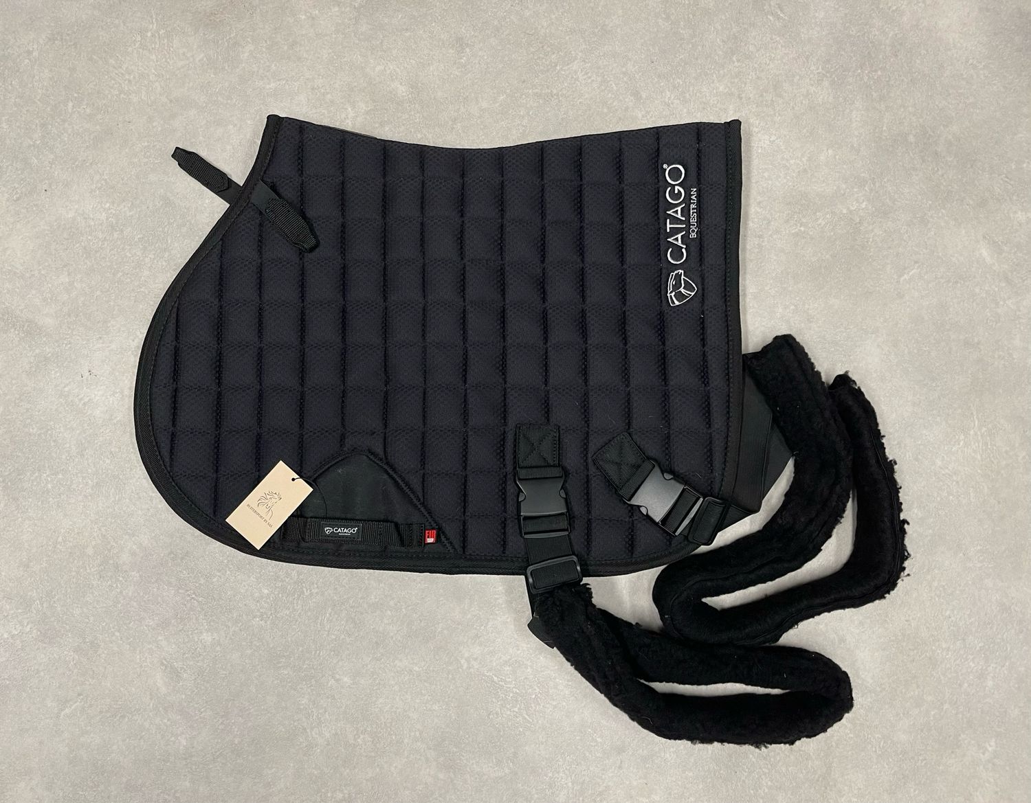 Catago dekje FIR-Tech met elastiek zwart Full spring