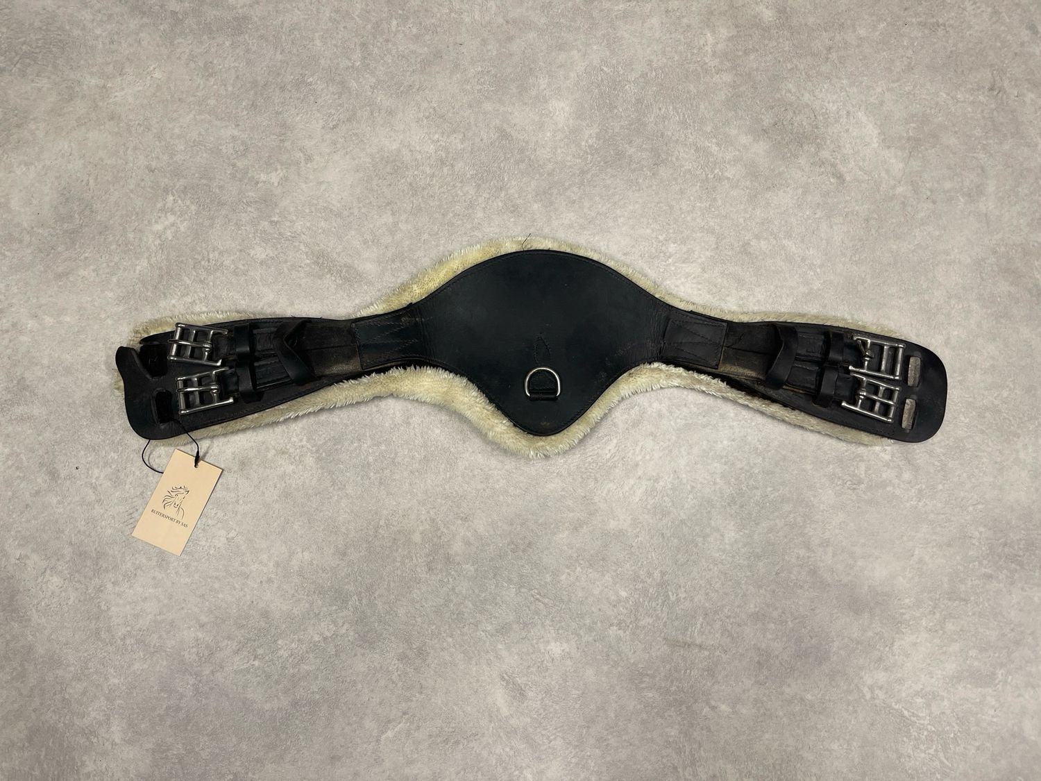 Kavalkade maansingel Casper nepbont zwart 65 cm