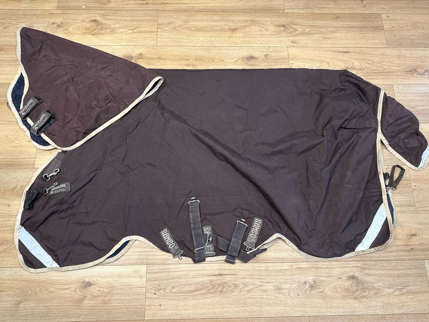 Horseware rambo winterdeken 150g met hals bruin 195