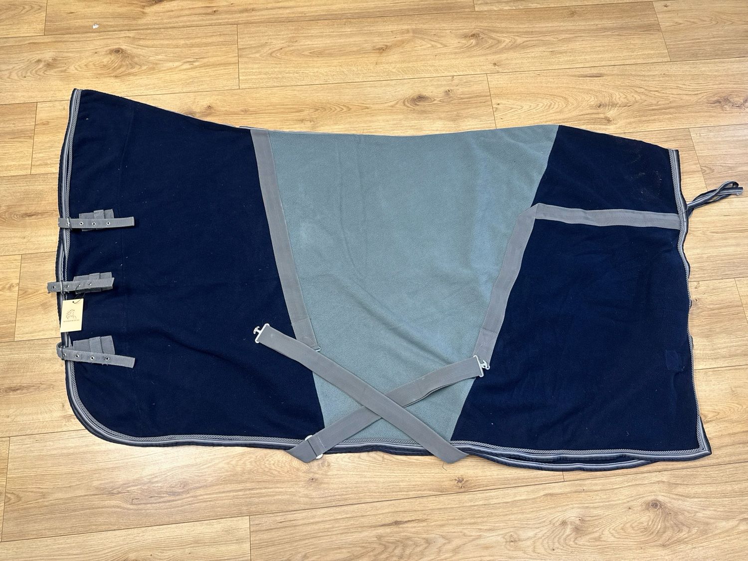 Zweetdeken met hals blauw 185