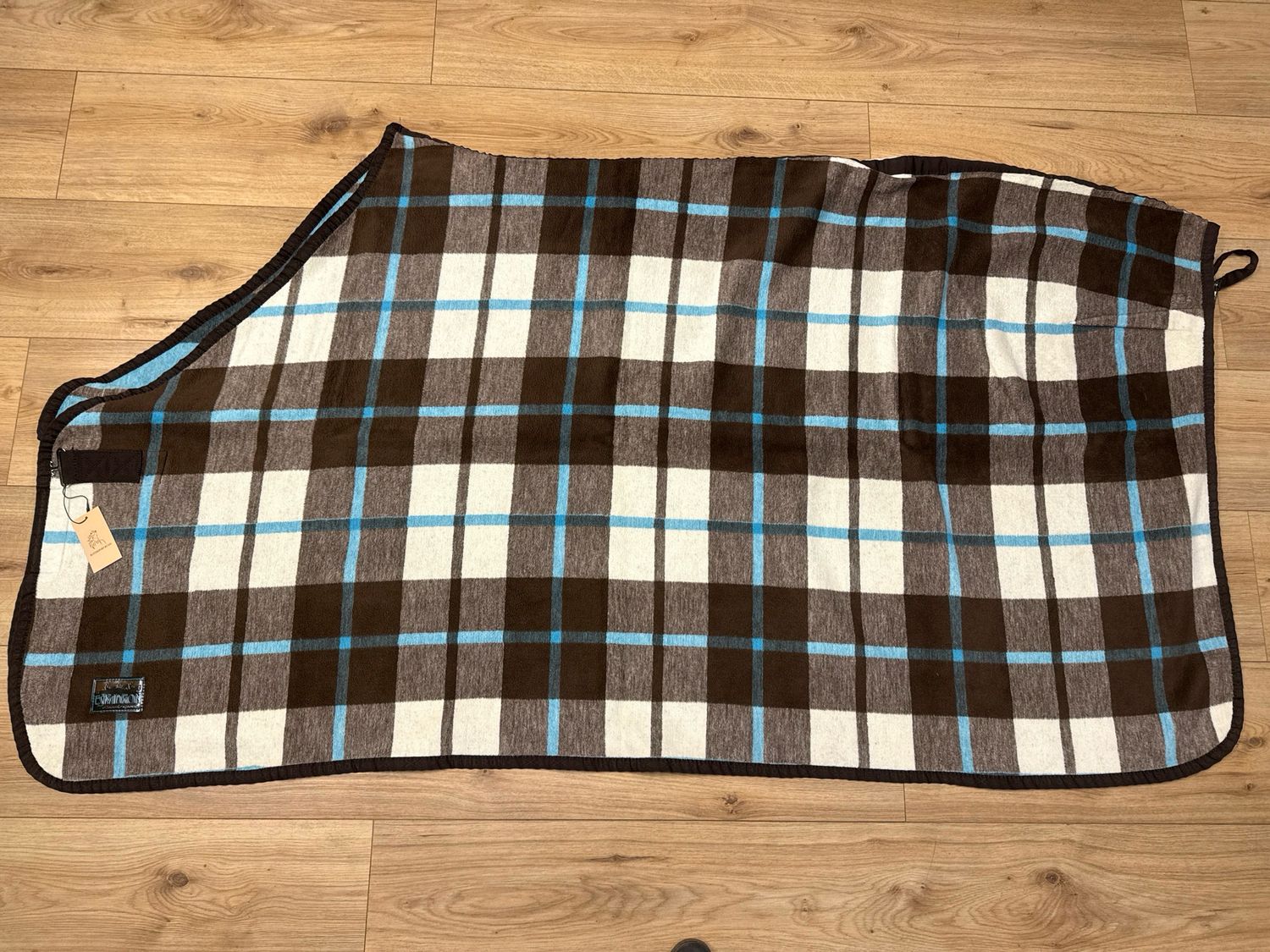 Eskadron Dralon zweetdeken bruin blauw 205