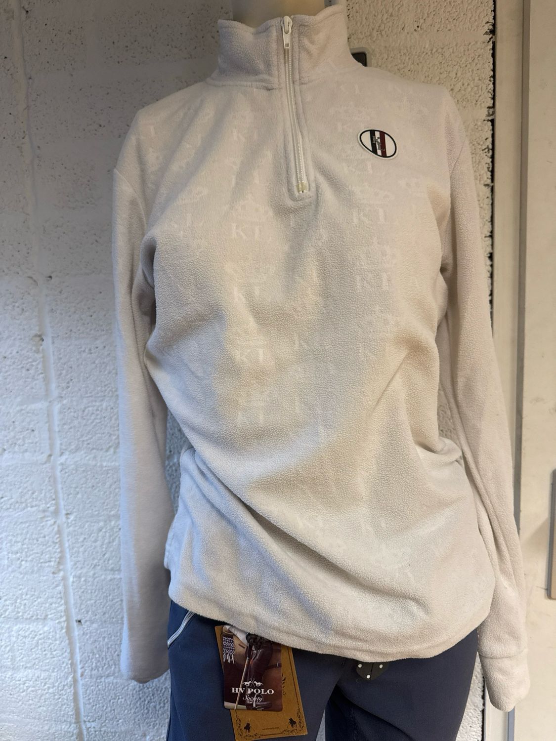 Kingsland fleece top wit 40