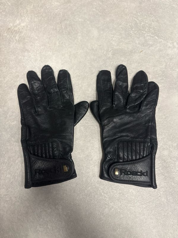 Roeckl handschoenen leer fleece gevoerd zwart 7