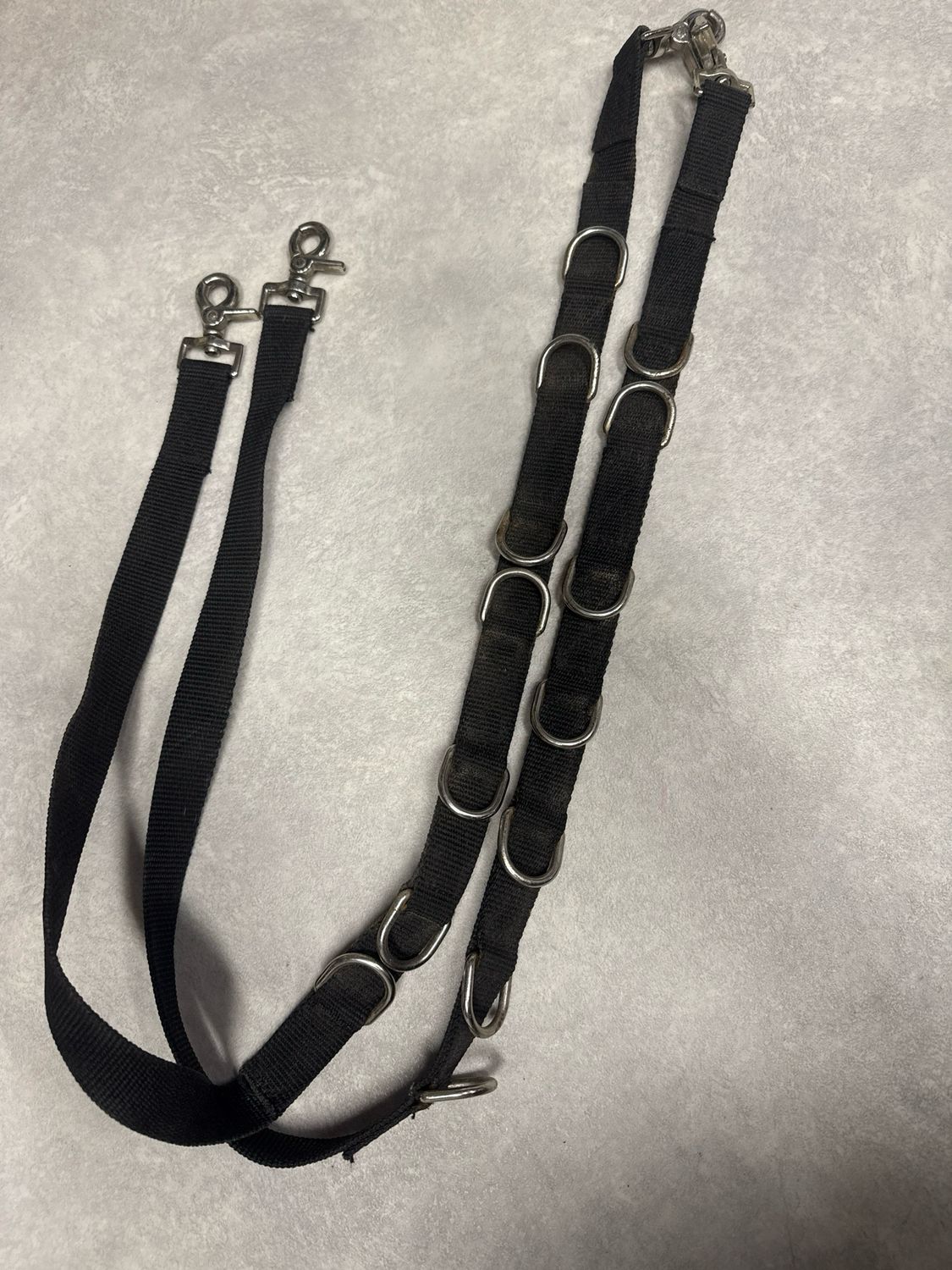 Bijzet teugels nylon zwart full