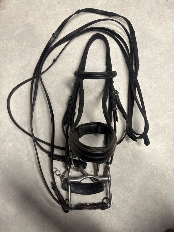 Anky stang en trens hoofdstel zwart compleet full Anky stang en trens hoofdstel zwart compleet full