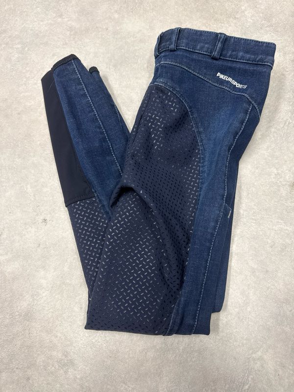 Pikeur Tesia kids rijbroek jeans blauw 152