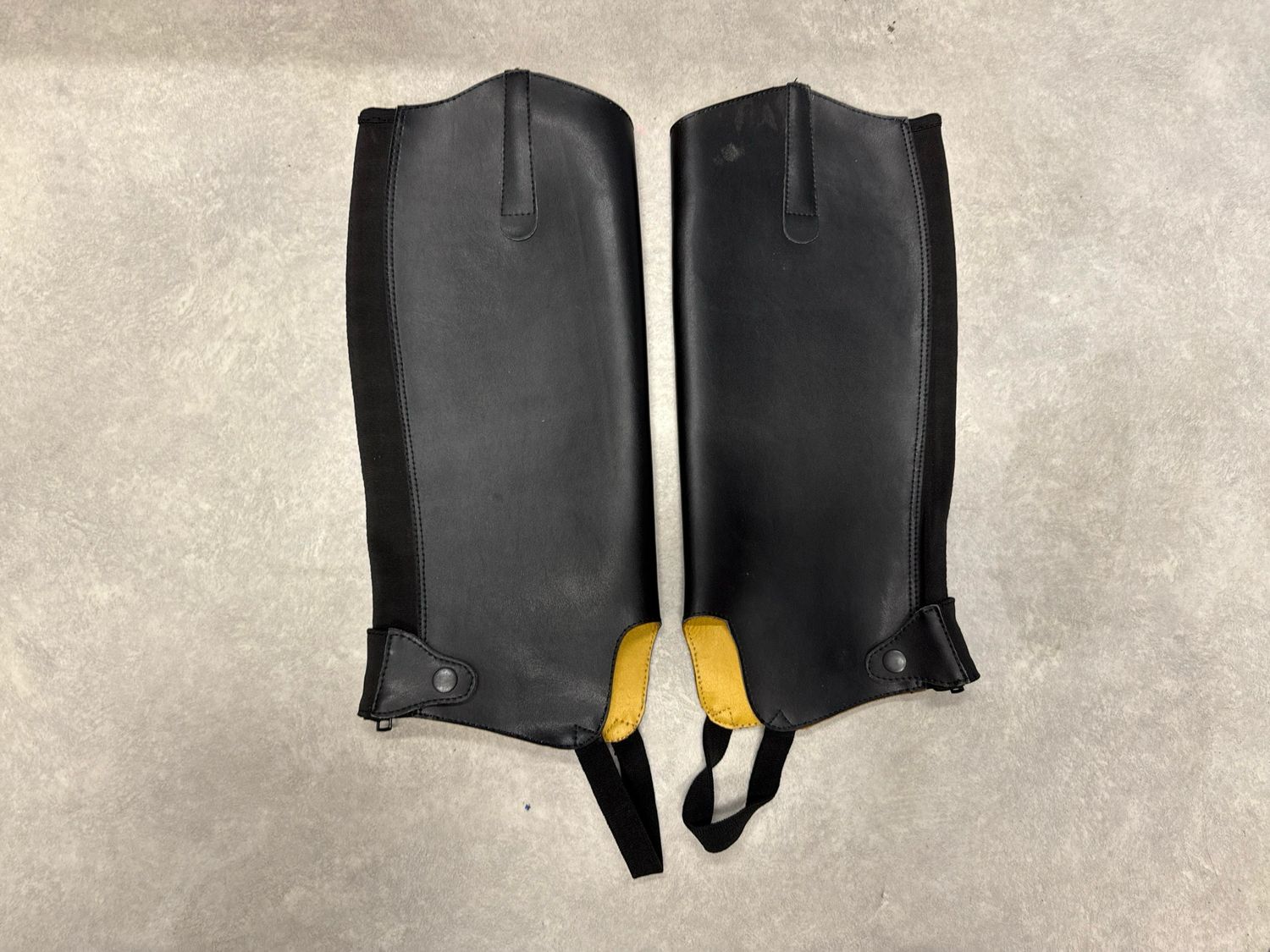 Chaps zwart leer L long