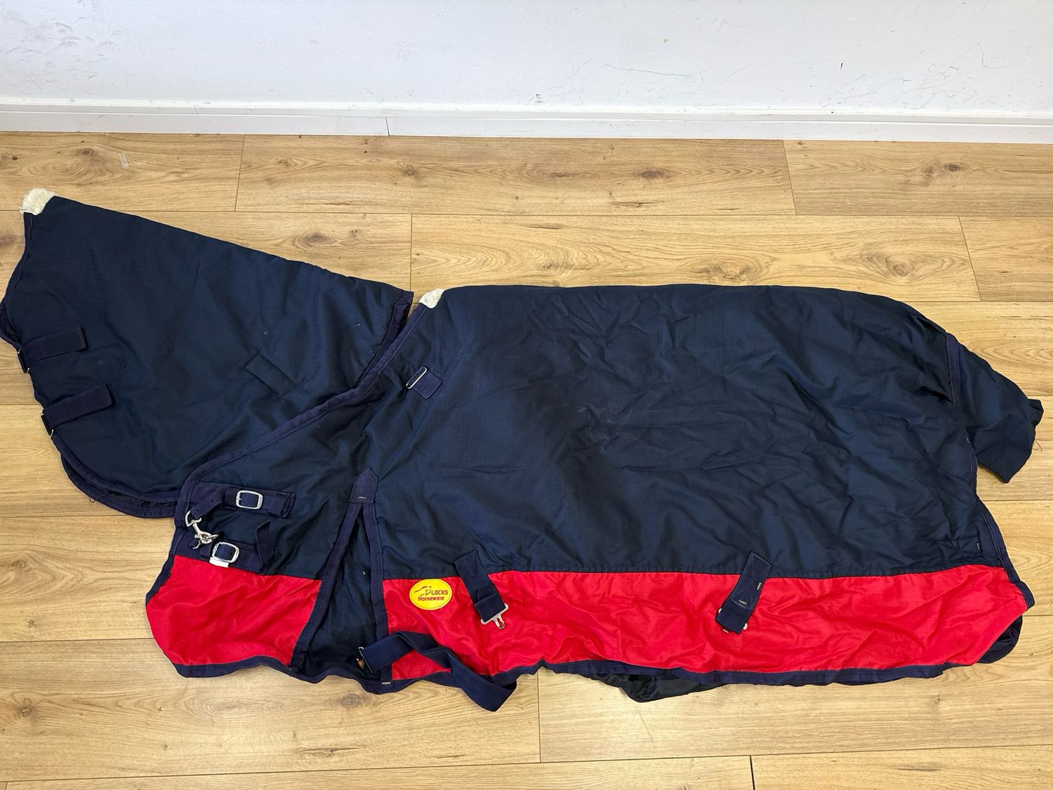 Locks Horseware winterdeken blauw 300g met hals 175