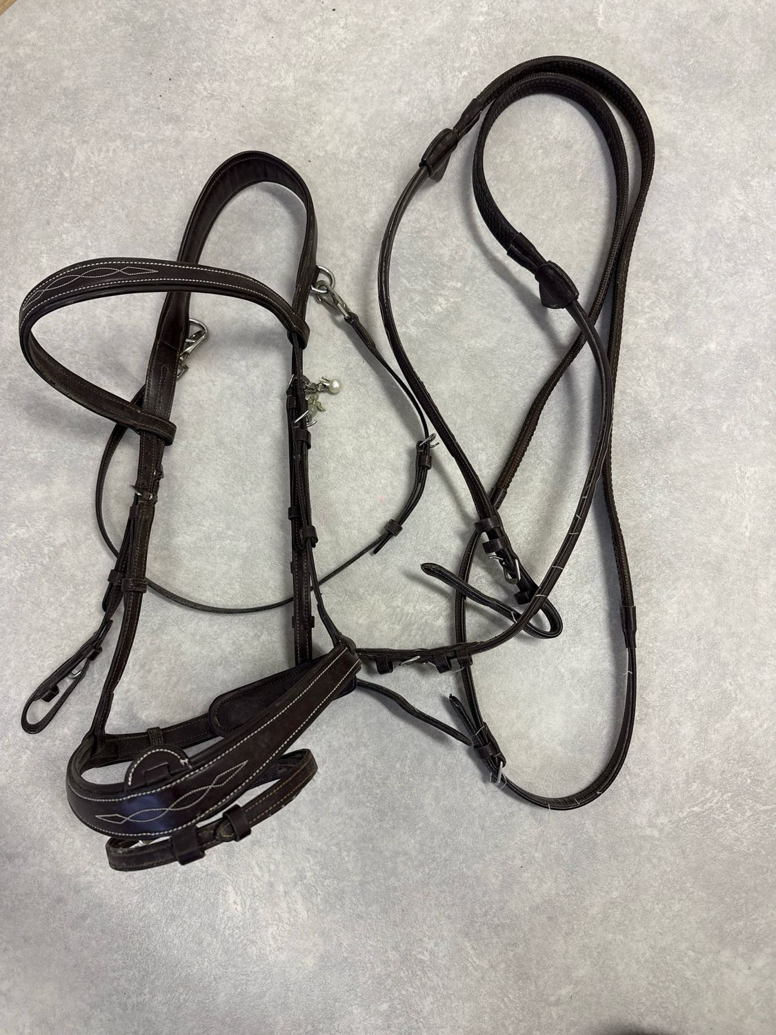 Equine tree hoofdstel met teugels bruin full