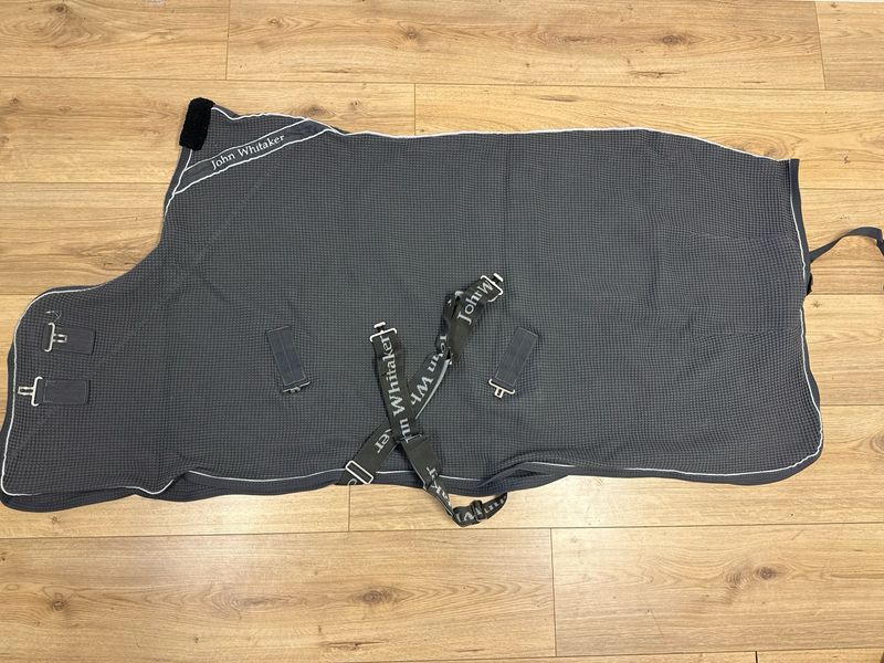 John Whitaker wafel deken katoen grijs 185