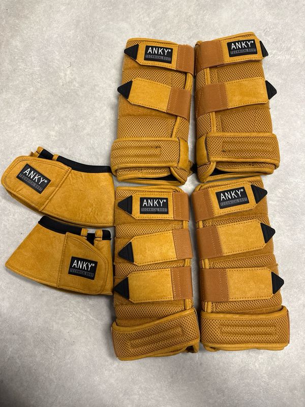 Anky beenbeschermers 3D mesh geel set full