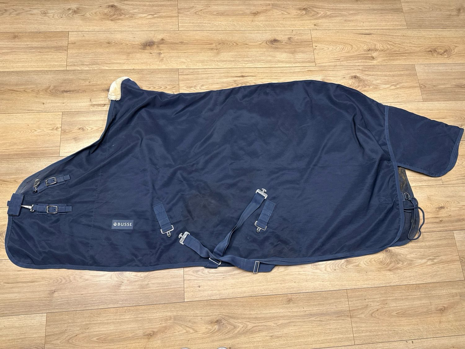 Busse katoenen deken ‘early season’ blauw 195