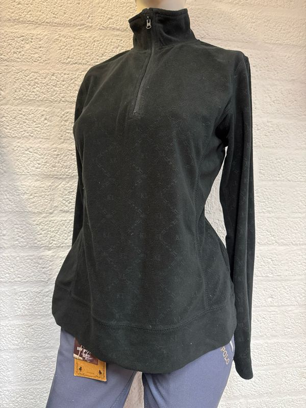 Kingsland top met lange mouwen fleece zwart 38
