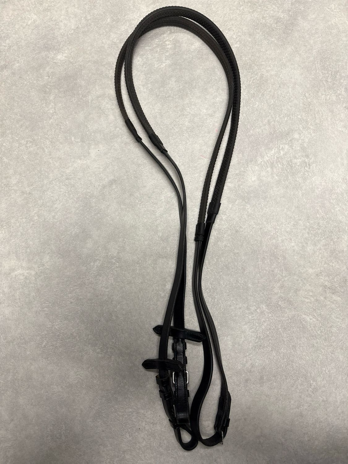 Kieffer rubber teugels zwart