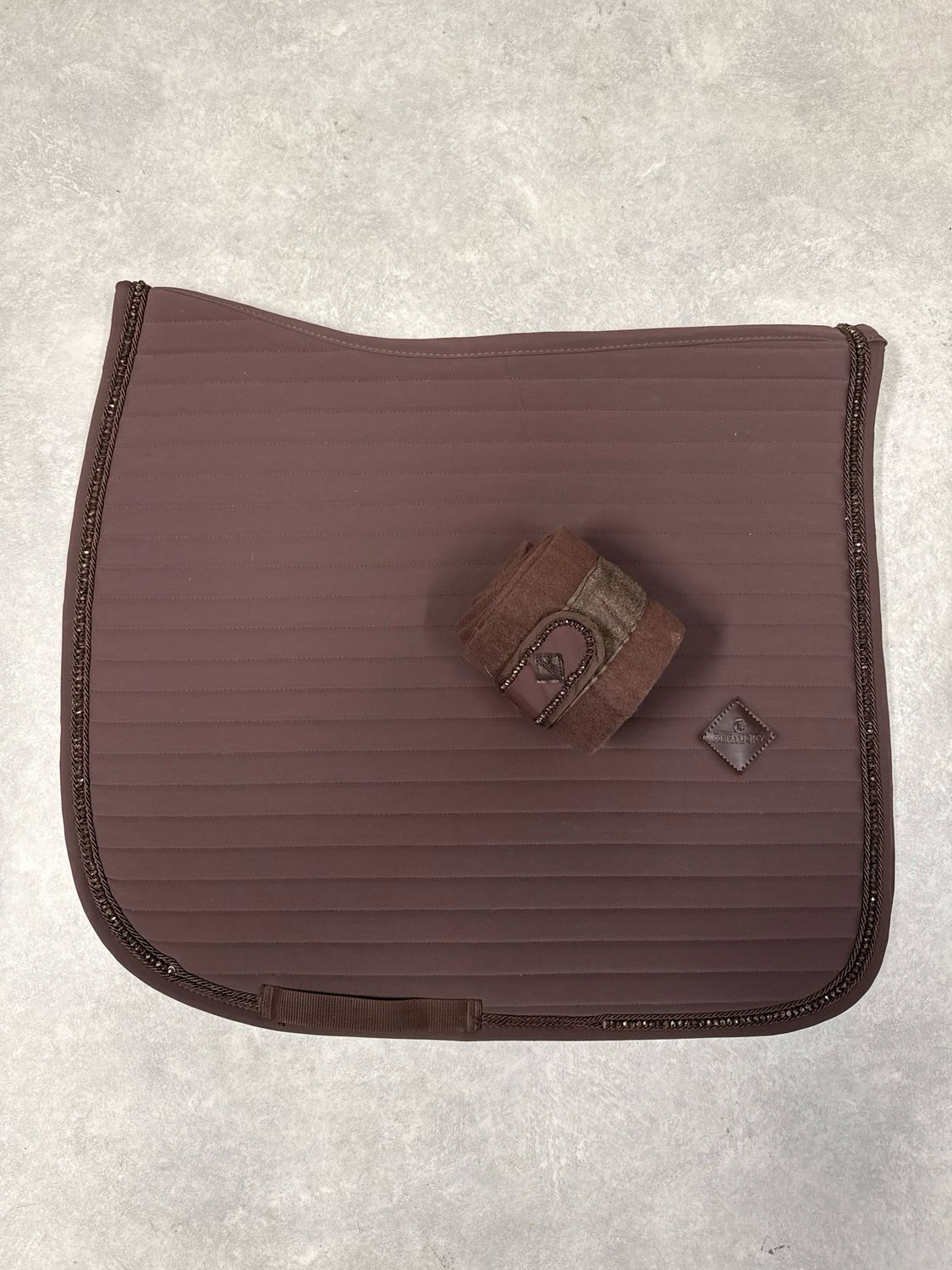 Kentucky dekje pearls met bandages bruin full dressuur