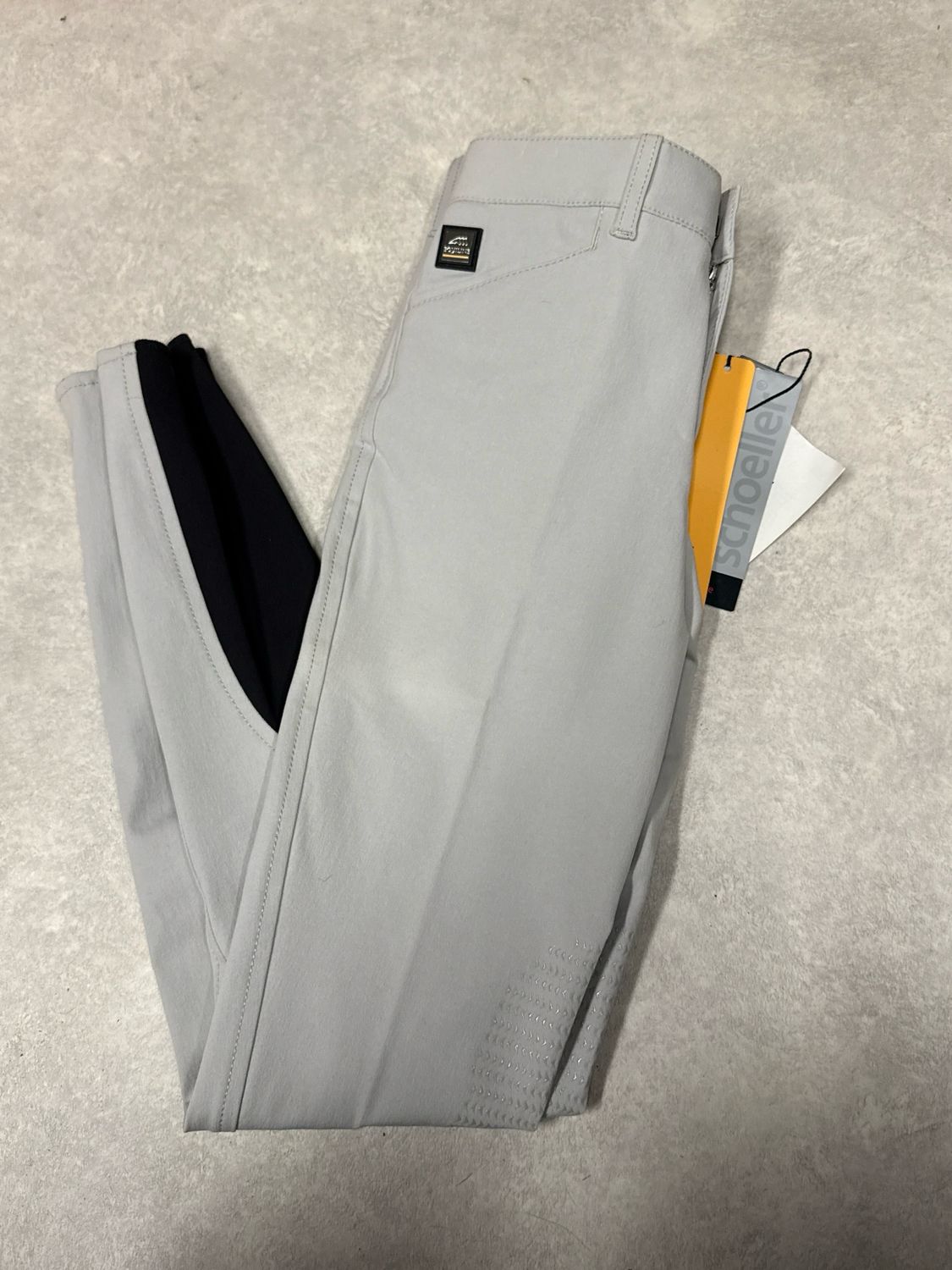 Equiline rijbroek grijs kniegrip 38