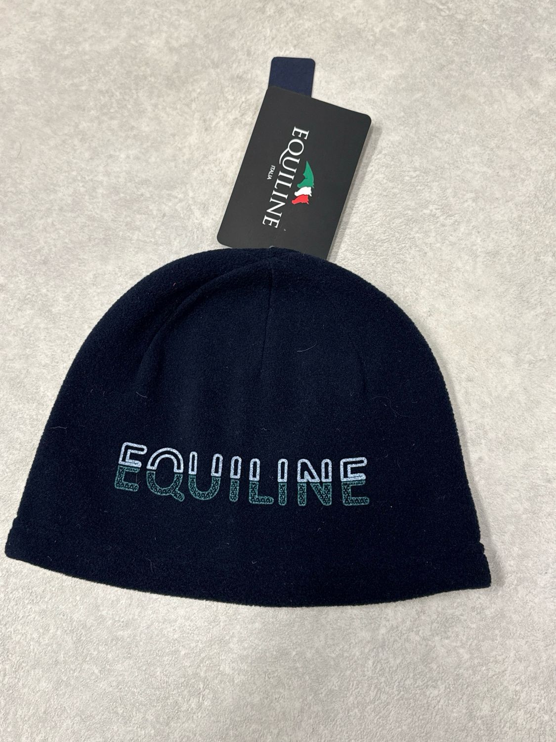 Equiline fleece muts blauw