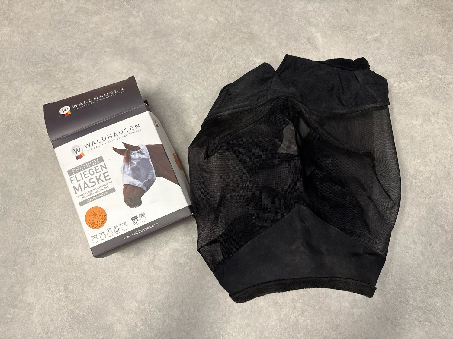 Waldhausen vliegenmasker zwart full