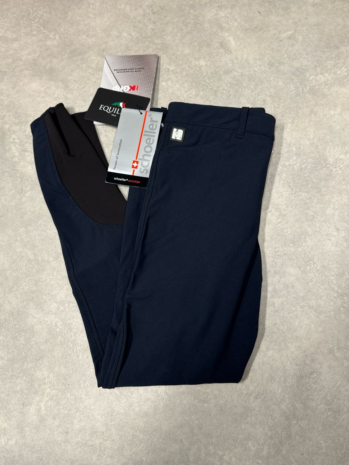 Equiline heren rijbroek kniegrip blauw 44