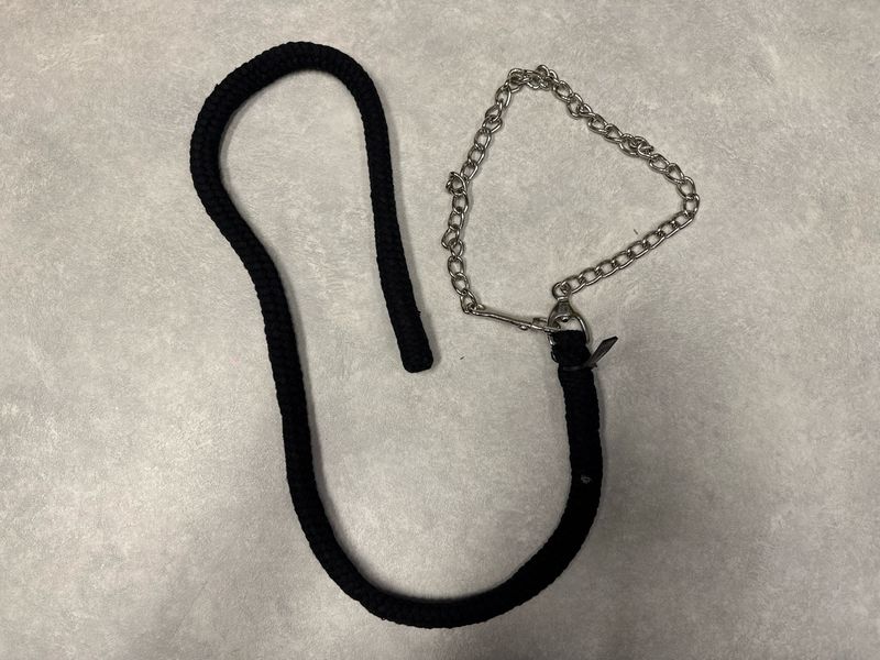 Covalliero touw zwart met hengstenketting