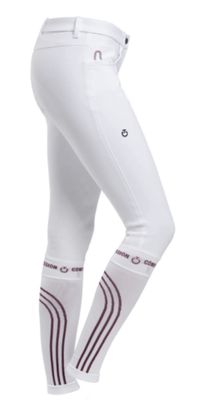 Cavalleria Toscana heren rijbroek wit kniegrip compression maat 48