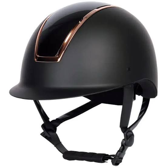 Harry’s Horse veiligheidscap Regal glossy zwart rosegoud 52-54