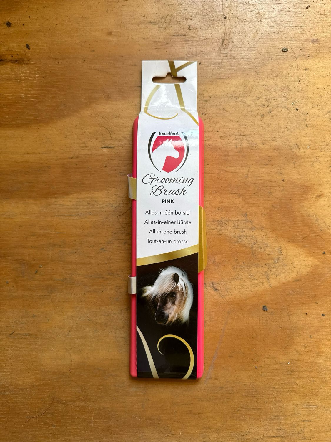 Excellent horse grooming brush roze