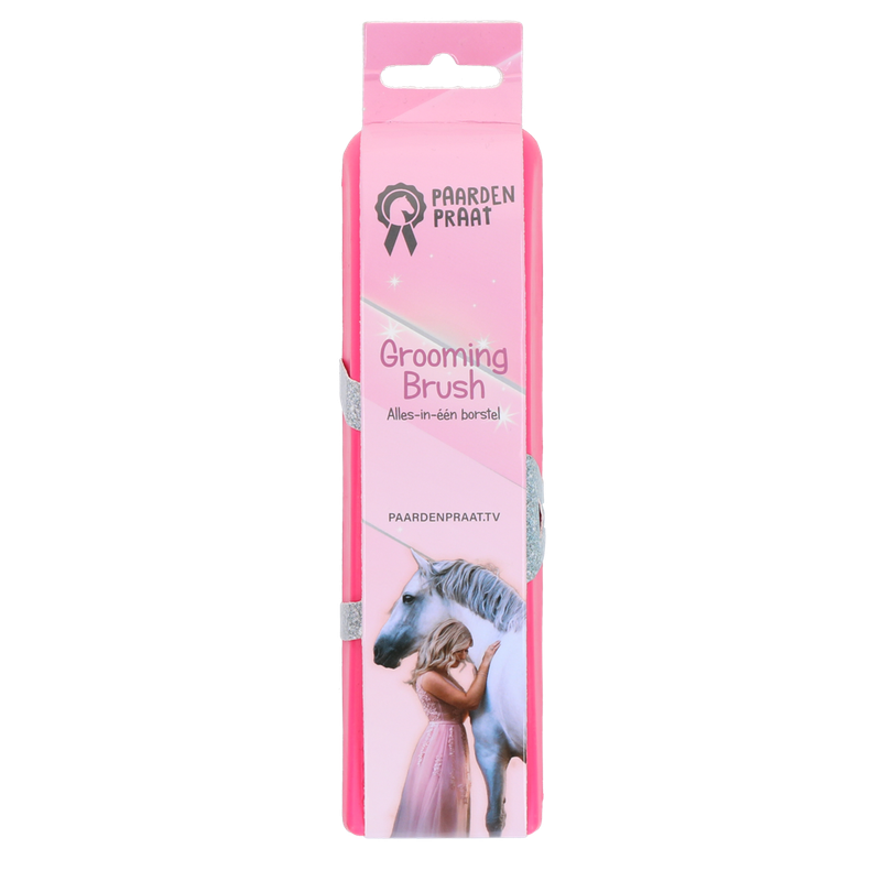 Paardenpraattv grooming brush roze