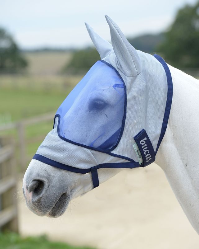 Bucas buzz off deluxe vliegenmasker met Oren medium