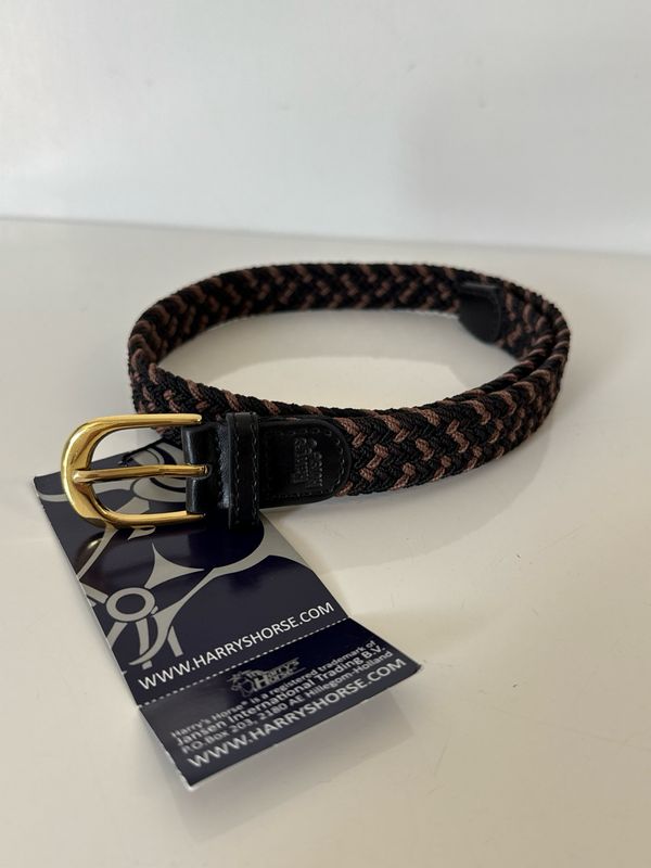 Harry’s horse elastische riem jet black zwart