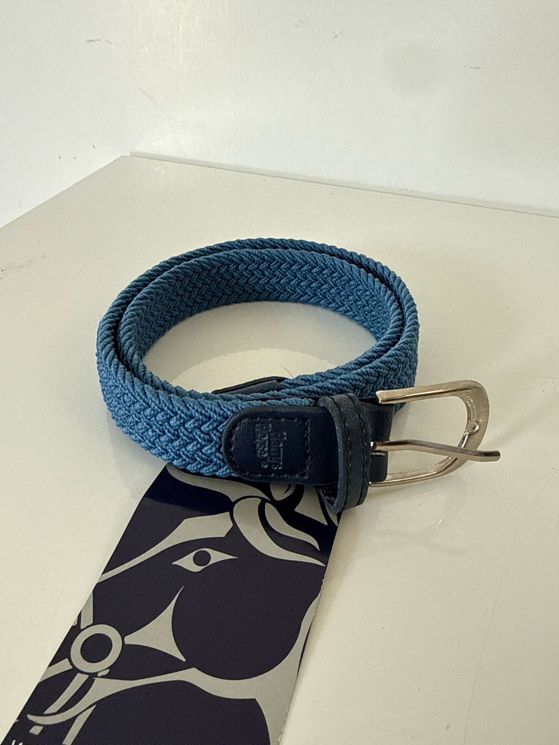 Harry’s horse elastische riem staalblauw 70