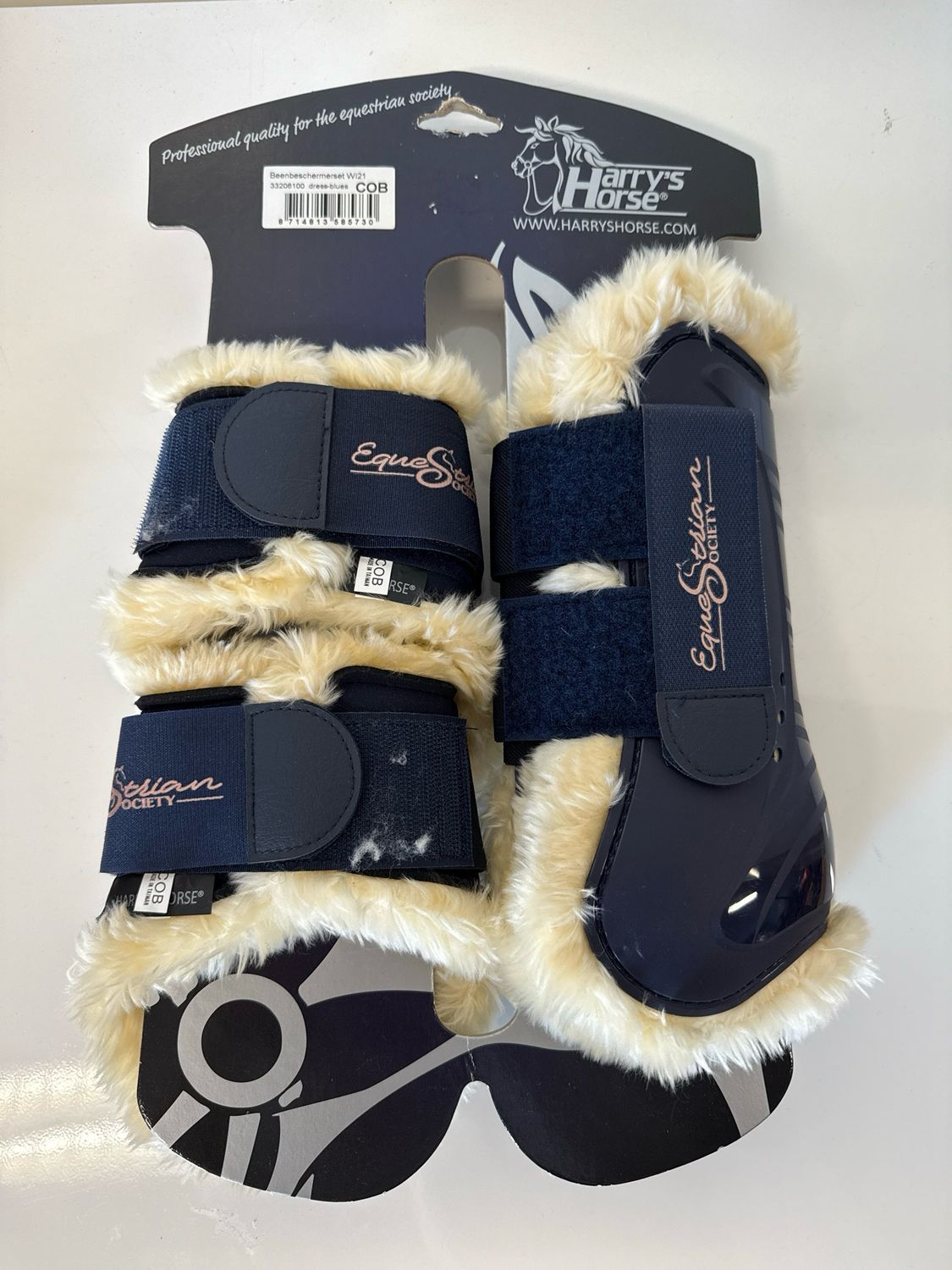 Harry’s horse beschermers set blauw bont cob