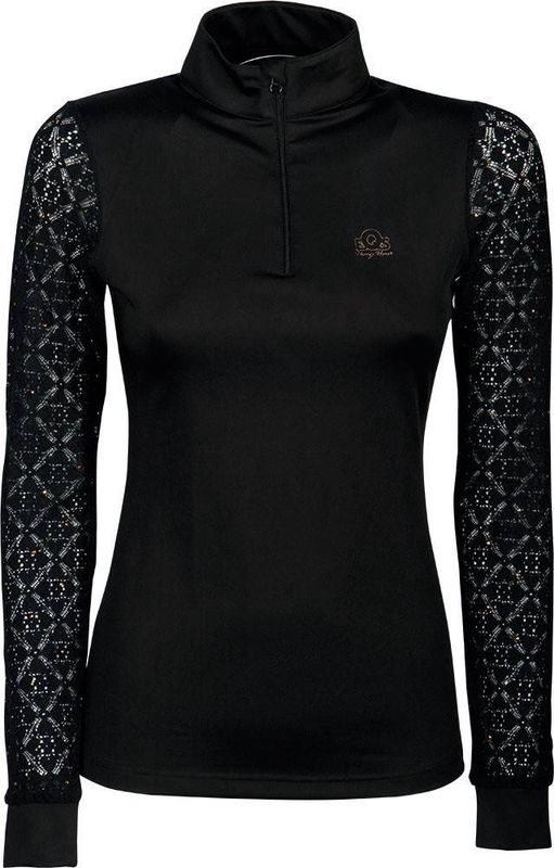 Harry’s horse wedstrijdshirt EQS crystal lace zwart Harry’s horse wedstrijdshirt EQS crystal lace zwart