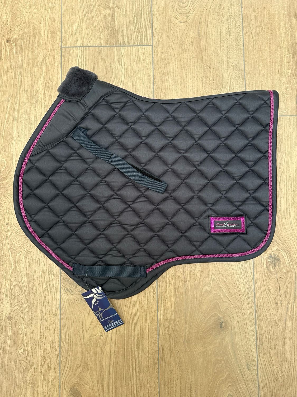 Harry’s horse dekje Badge grijs paars Full spring