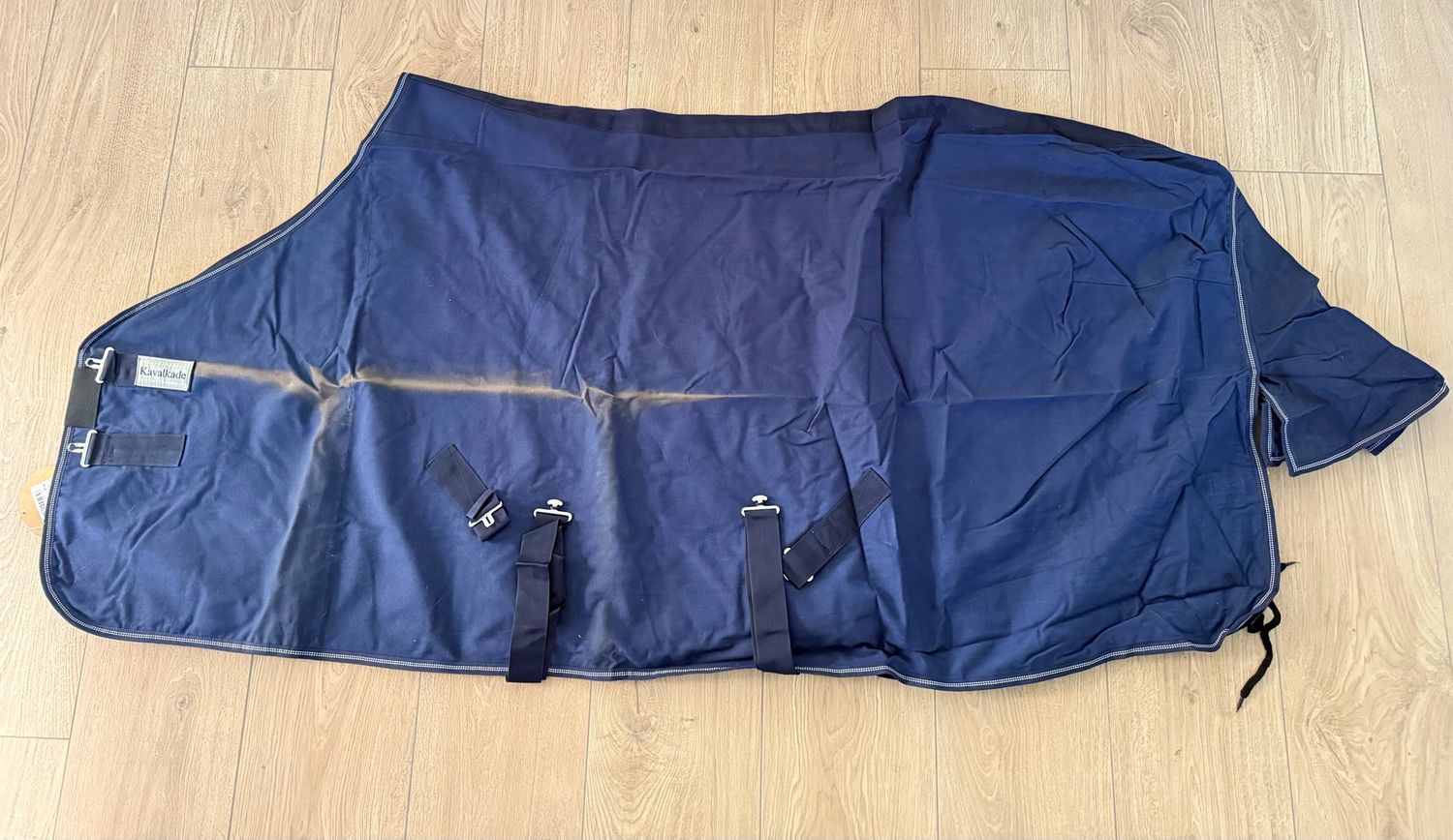 Kavalkade zomerdeken katoen blauw verkleurd
