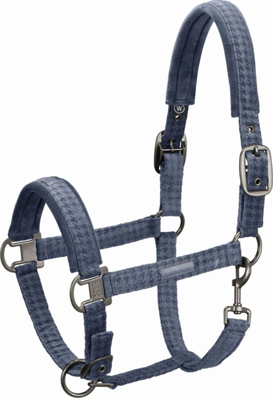 Eskadron velvet stamp halster blauw full Eskadron velvet stamp halster blauw full