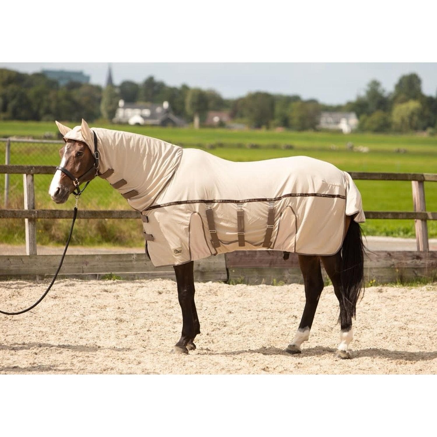 Harry’s horse vliegendeken met hals en buikflap Oxford tan
