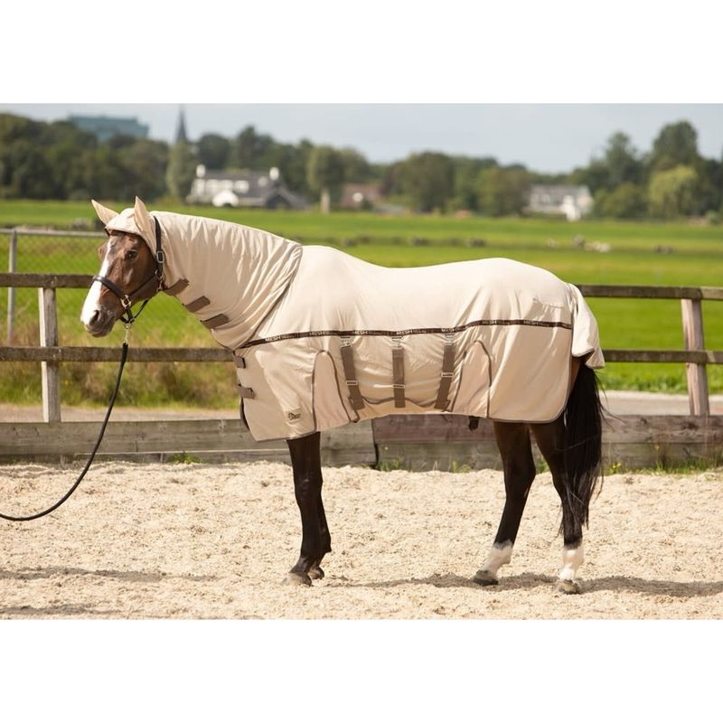 Harry’s horse vliegendeken met hals en buikflap Oxford tan