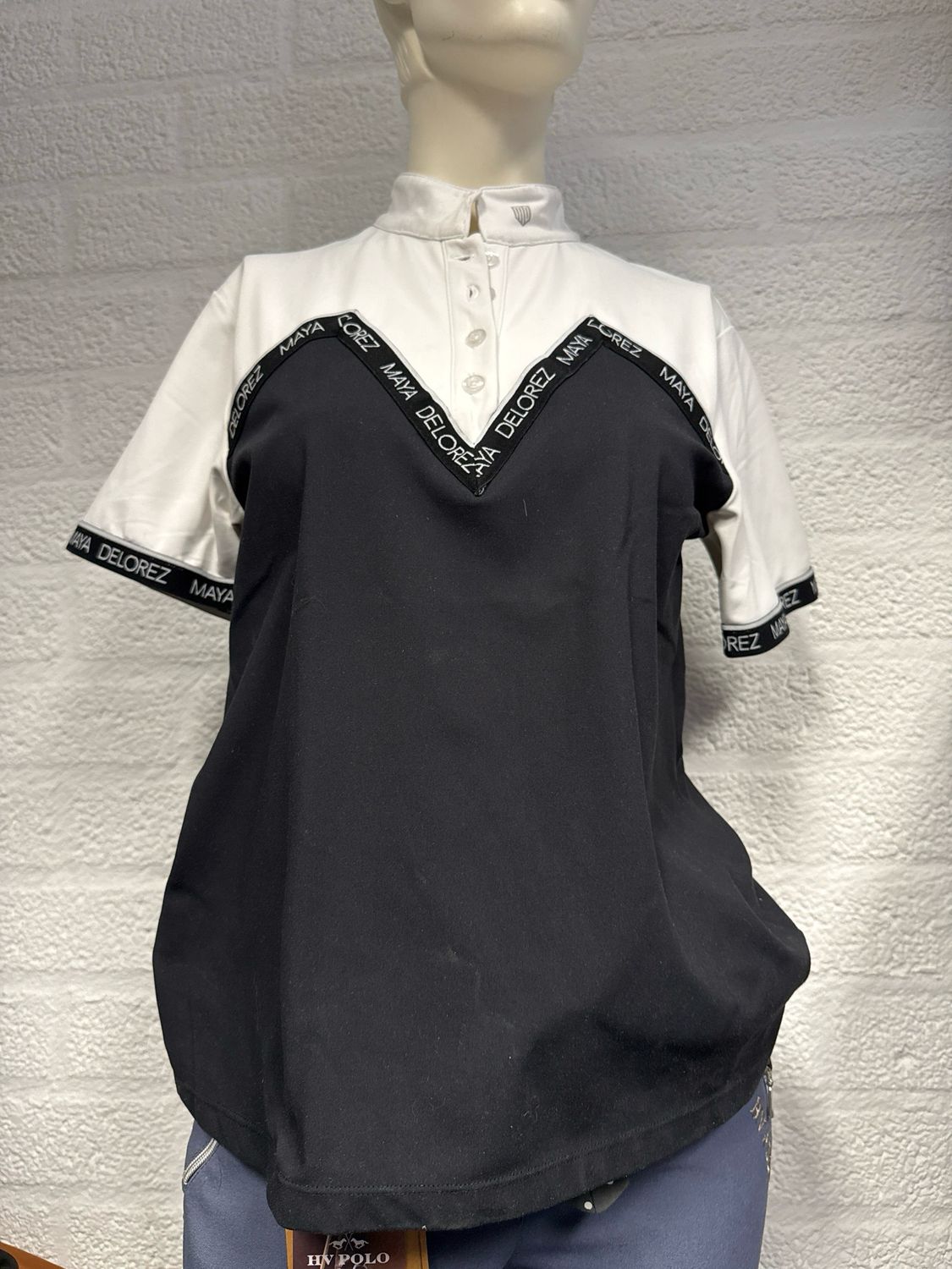 Maya DeLorez top wit zwart 40