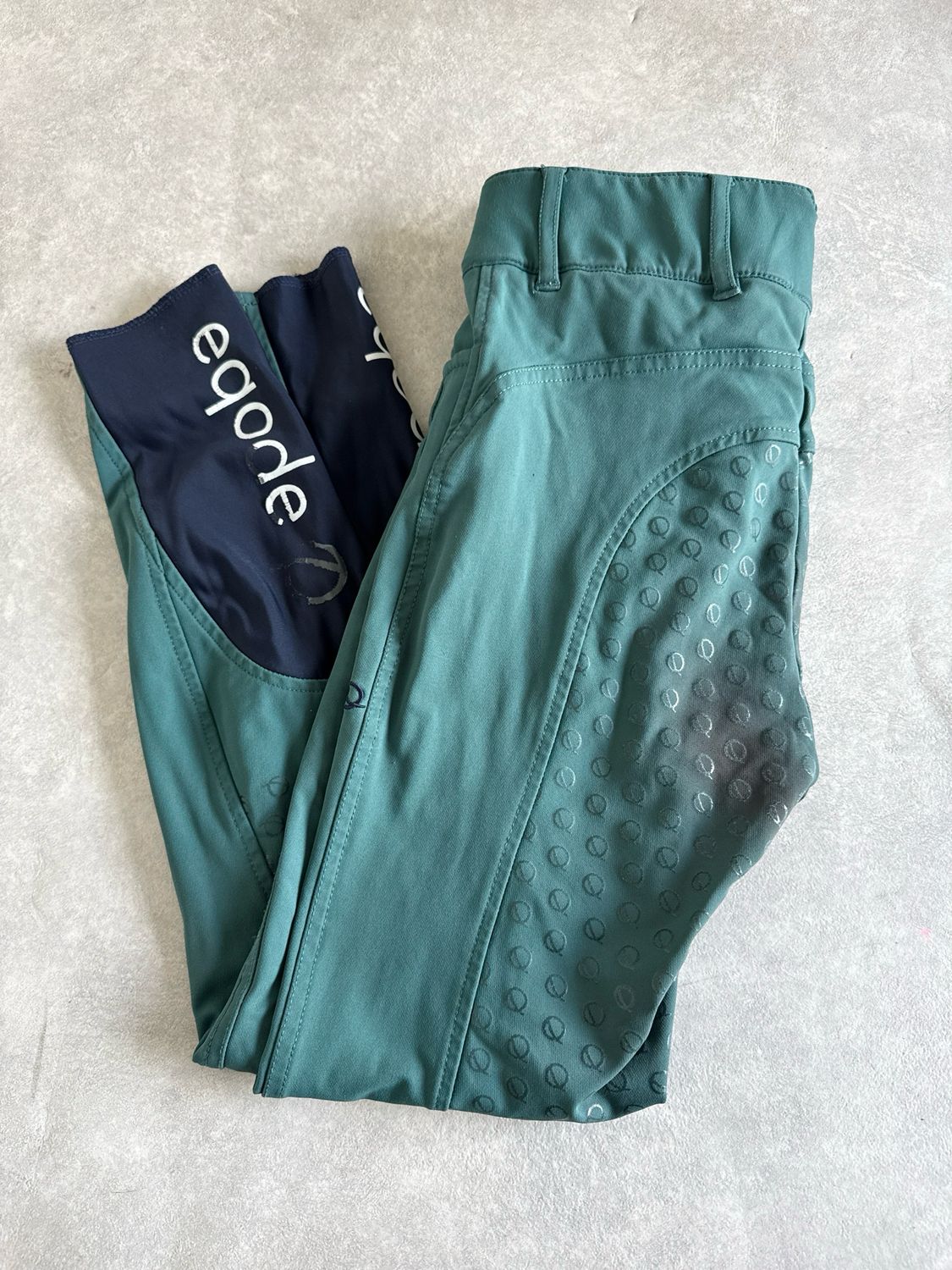 Eqode rijbroek groen full grip 38