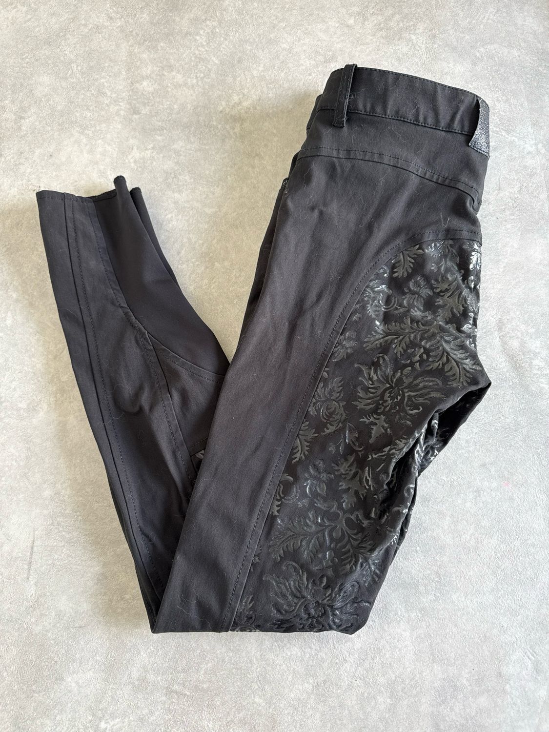 Equiline rijbroek zwart full grip 38
