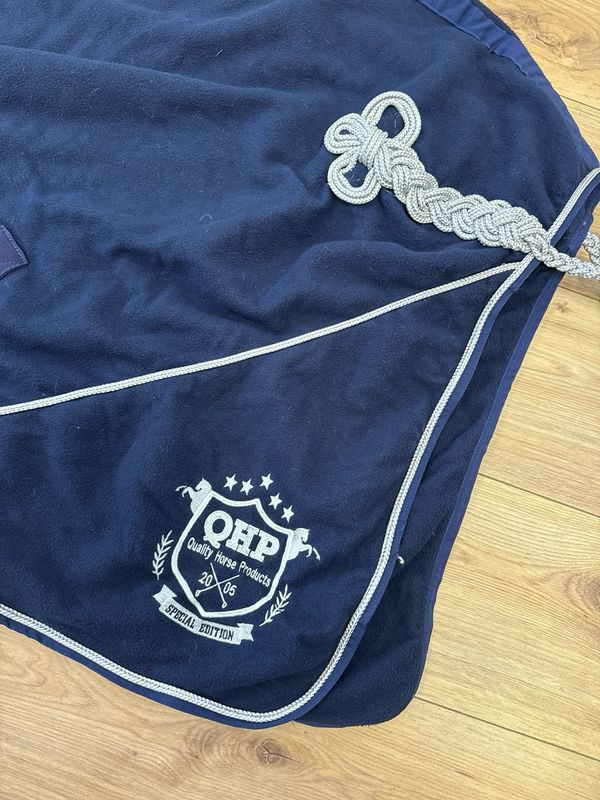 QHP zweetdeken fleece blauw 185