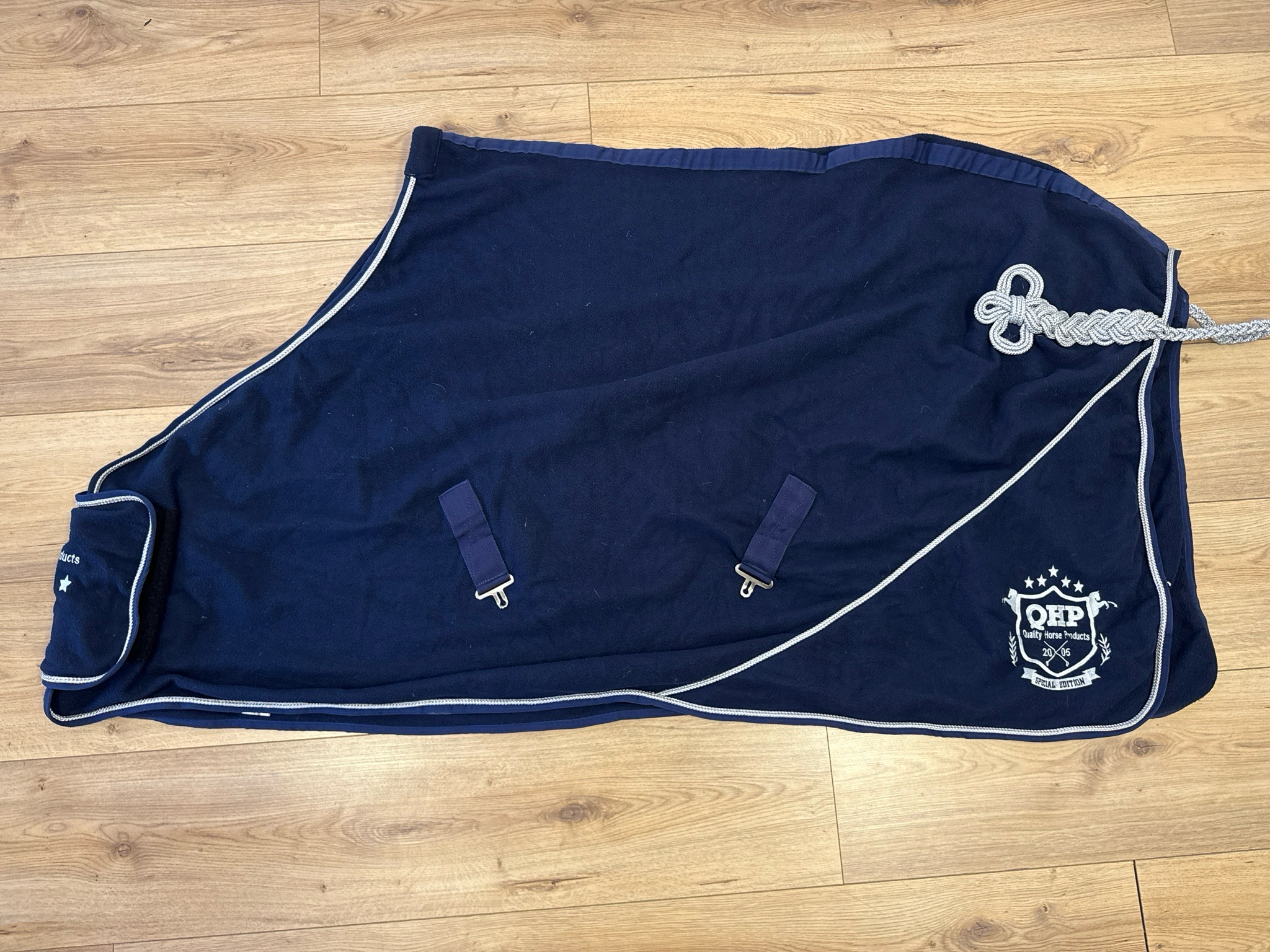 QHP zweetdeken fleece blauw 185