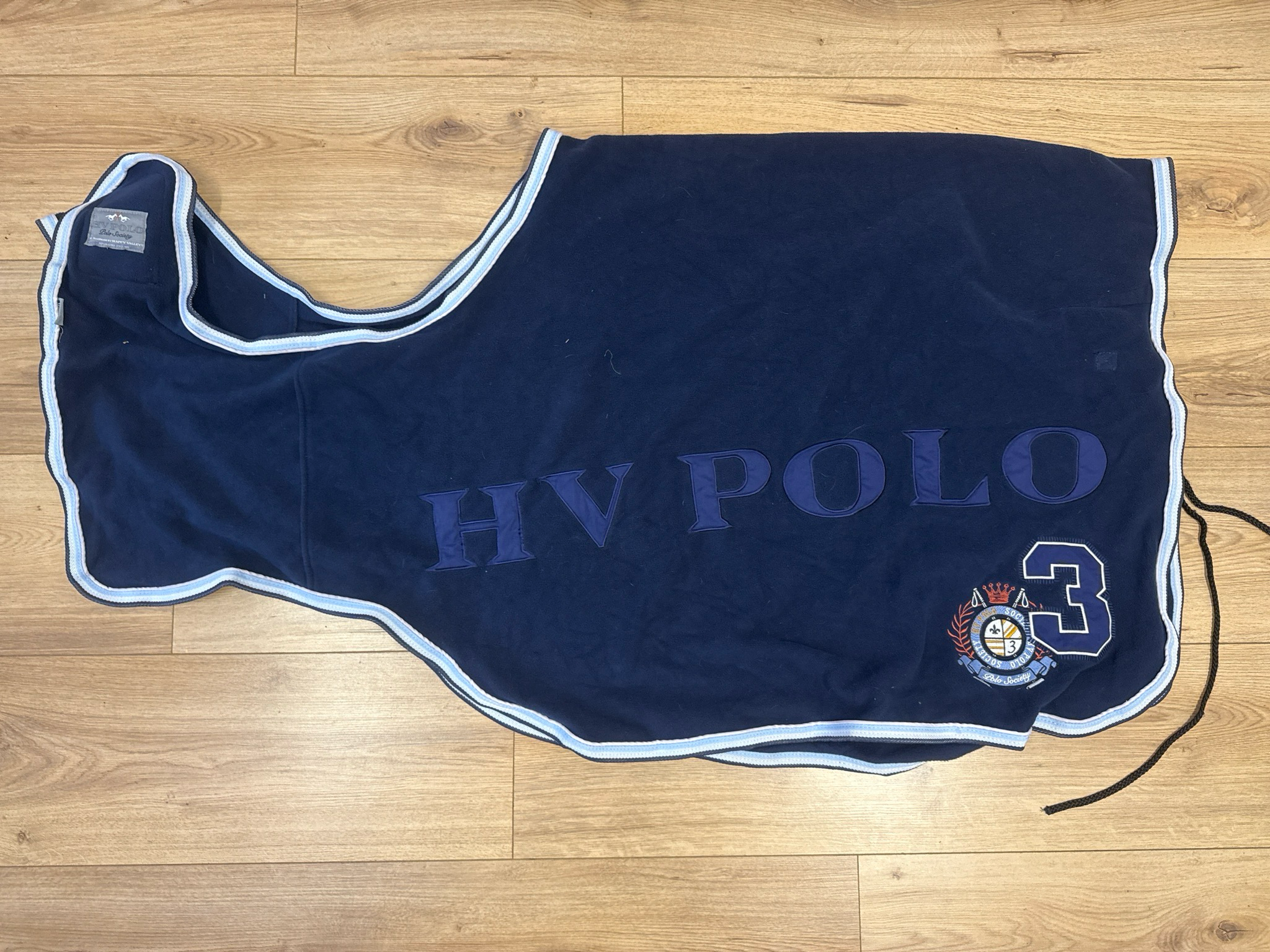 HV Polo uitrijdeken fleece blauw medium