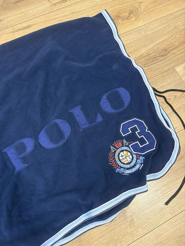 HV Polo uitrijdeken fleece blauw medium