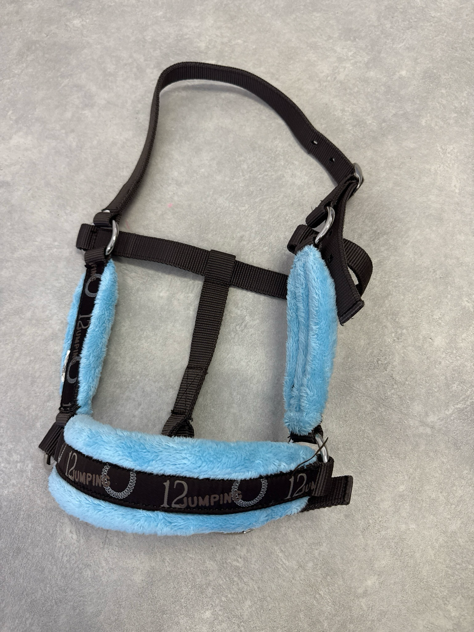 Fouganza halster bruin blauw fur full
